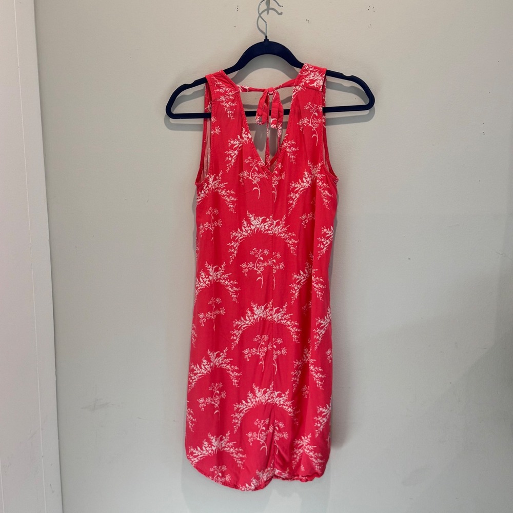 Gap Pink Floral Shift Dress Sleeveless Tie Back Summer Essential | Size Small